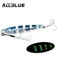 blue fishing jig
